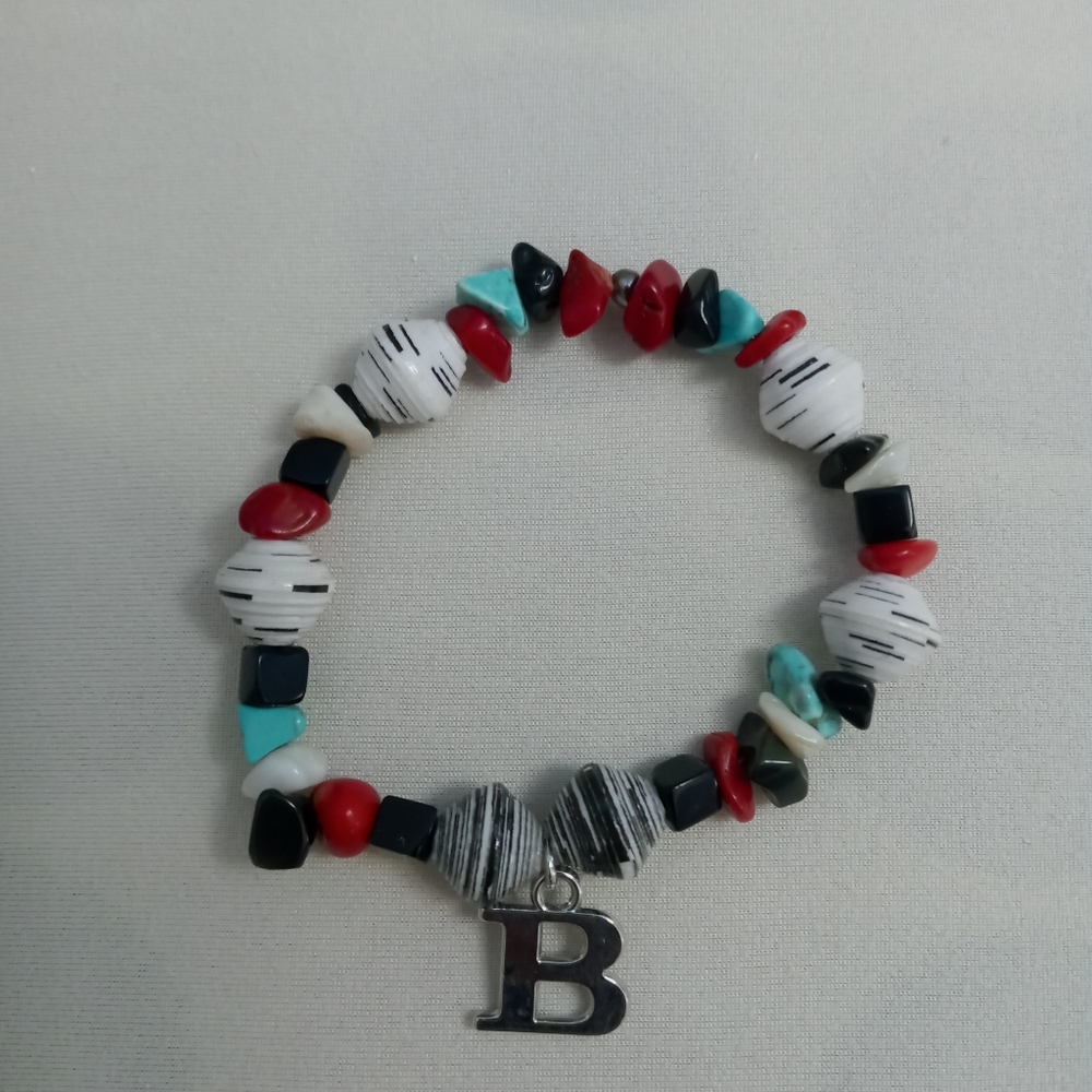 HandCrafted Semi Precious Stone Stretch Bracelet